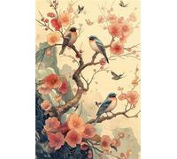 Puzzle 150 Pezzi Fiore Uccelli, Puzzle Impossibili Gioco Educativo Sviluppa Pazienza e Destrezza, Lettere sul Retro Facile Montaggio, Regalo per Uomini Donne e Anziani 35 x 25 cm