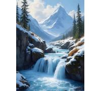 Puzzle 150 Pezzi Fiume D'Inverno Puzzle per Adulti, Difficile e Sfidante con Poster Idea Regalo per Appassionati Puzzle Classici