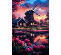 Puzzle 150 Pezzi Flower Lake Cabin, Giochi Educativi, Intrattenimento Creativo, Divertimento, Puzzle per Adulti 150 Pezzi