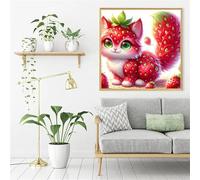 Puzzle 150 Pezzi Gatto Fragola, puzzle per Adulti 150 pezzi 65x65cm, Puzzles Giochi Rilassamento e Intelligence, puzzles Classici per Gioco Familiare, Festa Aziendale, Regalo Natale