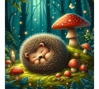 Puzzle 150 Pezzi,jigsaw puzzle per adulti 65x65 cm Fungo riccio del bosco Puzzles Classici,puzzles impegnativo,Impossibile Difficile giochi per tutta la famiglia