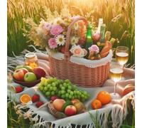 Puzzle 150 Pezzi,jigsaw puzzle per adulti 65x65 cm Picnic di primavera Puzzles Classici,puzzles impegnativo,Impossibile Difficile giochi per tutta la famiglia