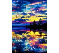 Puzzle 150 Pezzi Paesaggio Astratto Gioco Educativo Sfida Impossibile Divertente Adatto Come Decorazione da Parete e Regalo Puzzle Classici 150 Pezzi 35 x 25 cm