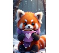 Puzzle 150 Pezzi Panda Rosso Invernale Puzzle per Adulti, Difficile e Sfidante con Poster Idea Regalo per Appassionati Puzzle Classici