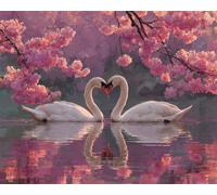 Puzzle 150 pezzi per Adulti Coppia di cigni, 35x25cm Puzzle Impossibile e Difficili, Puzzles Decorativo per Soggiorno e Camera, Idea Regalo per Amanti dei Puzzle
