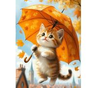 Puzzle 150 Pezzi per Adulti Gatto che salta, Intrattenimento Creativo, Divertimento, puzzle 150 pezzi Arte, Idea Regalo per Amore e Amico