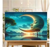 Puzzle 150 Pezzi per Adulti,Puzzles Artistico,Luna del Lago della Fantasia puzzle fai da te Intrattenimento Creativo, puzzles Classico Regali per la casa