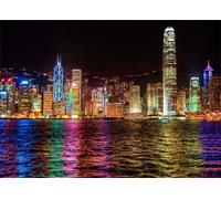 Puzzle 150 pezzi per Adulti,puzzles Giochi Educativi per adulti,Giocattoli Sfida Giochi Impegnativi,Notti colorate in città Regali puzzle arte