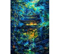 Puzzle 150 Pezzi per Adulti, Torre Cascata Dell'Albero, Esercitare la Memoria, Migliorare la Concentrazione Lettere sul Retro, Giocattolo Regalo per Uomini Donne e Anziani 35 x 25 cm