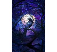 Puzzle 150 Pezzi per Adulti, Uccelli Dell'Albero Luna, Esercitare la Memoria, Migliorare la Concentrazione Lettere sul Retro, Giocattolo Regalo per Uomini Donne e Anziani 35 x 25 cm