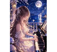 Puzzle 150 pezzi Pianoforte al chiaro luna per Adulti, 35x25cm Puzzle Adulti 150 pezzi, Giochi Di Puzzle per Tutta La Famiglia, Un Regalo Festivo per Gli Amici in Una Bella Confezione