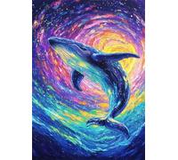 Puzzle 150 Pezzi, Puzzle per Adulti Balena Astratta 35x25 cm, Impossibile Difficile Puzzles Impegnativo Come Regalo e Decorazione per Pareti