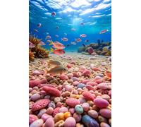 Puzzle 150 Pezzi, Puzzle per Adulti Oceano Pesci Ciottoli 35x25 cm, Impossibile Difficile Puzzles Impegnativo Come Regalo e Decorazione per Pareti