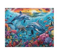 Puzzle 150 Pezzi Tartaruga Delfino Puzzle Adulti 35 x 25 cm Giochi Rilassamento e Intelligence 150 Pezzi Puzzles per Uomini e Donne Regalo Creativo per il Relax