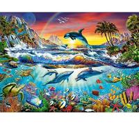 Puzzle 1500 Pezzi,87x57 cm puzzles per adulti,Animali dell'oceano arcobaleno DIY Puzzle Arte,Educativi Stimolanti Puzzles Decorazioni per la Casa