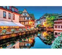 Puzzle 1500 Pezzi,87x57 cm puzzles per adulti,Città Case Fiume DIY Puzzle Arte,Educativi Stimolanti Puzzles Decorazioni per la Casa