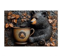 Puzzle 1500 pezzi Animale, Puzzle 1500 pezzi Adulti, Gioco Educativo Fai Da Te con Scatola Regalo per Adulti, Legno Spesso e Resistente, Impegnativi Rompecapo, Idea Regalo Donne e Uomini,(Orso) X-31