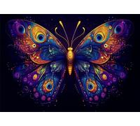 Puzzle 1500 Pezzi Animale Puzzle Adulti Sfida Impossibili Jigsaws Farfalla Classica 3D Pattern Art Jigsaws per Divertimento Adulti e Bambina, Gioco Familiare,Festa Aziendale,Regali Donne 87x57cm C-736