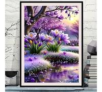 Puzzle 1500 Pezzi Arte Albero del Corso d'Acqua, 87x57cm Fai Da Te Puzzle Impossibili 1500 Pezzi per Adulti, Alta Qualità di Stampa, Poster Incluso, Sfida Creativa Regalo per Amore e Amico Fiore
