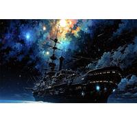 Puzzle 1500 Pezzi Barca Notte Stellata Gioco Educativo Sfida Impossibile Divertente Adatto Come Decorazione da Parete e Regalo Puzzle Classici 1500 Pezzi 87 x 57 cm