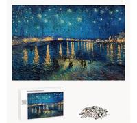 Puzzle 1500 Pezzi - Cielo stellato & Vista notturna - Puzzle in Legno Durevole con Lettere sul Retro - 87 x 57 cm - Hobby Creativo Senza Polvere - Articolo per Collezionisti e 14 Anni in Su P3#150