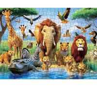 Puzzle 1500 Pezzi Classici, Puzzle Africa animale-2 87 x 57 cm, Gioco Educativo e Antistress in Legno con Poster Incluso, Ttività DIY per Famiglia, Regalo per Appassionati, Decor Parete Casa, f0-177