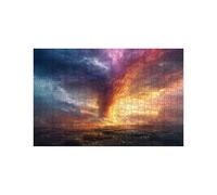 Puzzle 1500 Pezzi Cloud Puzzle 1500 Pezzi Adulti Disastro, Puzzles Legno con Scatola di Carta Colorata e Borsa a Rete Portatile, Puzzles Classici per Decorazioni Parete Regalo 60 x 90cm LZPT-03345