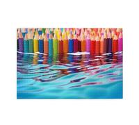 Puzzle 1500 Pezzi Colore Puzzle Astratto Adulti Arte Grandi Dimensioni Jigsaw di Legno con una Scatola e Poster, Impossibili Jigsaw Gioco Familiare for Adulti, Home Decor Regalo Donna 87x57cm E-631