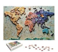 Puzzle 1500 Pezzi Colore, Puzzle Mappa in Legno per Adulti, Misura: 87x57 cm, Puzzles 1500 Pezzi per Adulti, Giochi Educativo per Famiglie, Puzzles per Idea Regalo Donna/Uomo, Decorazioni Casa, -6751
