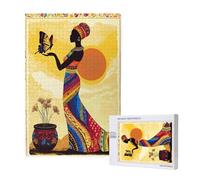 Puzzle 1500 Pezzi Donna Puzzle Africa Grandi Dimensioni per Adulti Con Scatola di Imballaggio e Immagini di Riferimento, Giochi Rilassamento e Intelligence, Come Regalo per Amici e Amanti M-1126