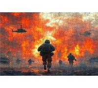 Puzzle 1500 Pezzi, Elicottero Puzzle 1500 Pezzi per Adulti, Giochi di Puzzles Guerra Legno per Tutta la Famiglia, DIY Puzzles per Quadri Moderni Soggiorno Regalo Donna Uomo Festival 90x60 cm RXPT-7285