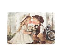 Puzzle 1500 Pezzi, Fiore Puzzle Arte 87x57cm Jigsaw Grandi Dimensioni per Adulti, Jigsaw Giochi Intrattenimento Creativo, Classici Gioco Familiare per Decorazione Parete, Regalo Donna Angelo p-1637