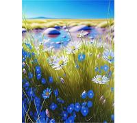 Puzzle 1500 pezzi, Fiori Bianchi Blu Puzzle Classici per Adulti, Giocattoli di Gioco Impegnativi, puzzle Impossibile, Puzzles per Gioco Familiare, Regalo per Amore e Amico 87 x 57 cm