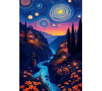Puzzle 1500 Pezzi Fiume Sky Canyon, Giochi Educativi, Intrattenimento Creativo, Divertimento, Puzzle per Adulti 1500 Pezzi
