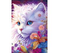 Puzzle 1500 pezzi, Gatto dei Fiori Puzzle Classici per Adulti, Giocattoli di Gioco Impegnativi, puzzle Impossibile, Puzzles per Gioco Familiare, Regalo per Amore e Amico 87 x 57 cm