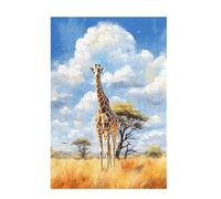 Puzzle 1500 Pezzi Giraffa Puzzle Albero Adulti Arte Grandi Dimensioni Jigsaw di Legno con una Scatola e Poster, Impossibili Jigsaw Gioco Familiare for Adulti, Home Decor Regalo Donna 87x57cm D-1510