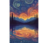 Puzzle 1500 Pezzi Lago Cielo Stellato, Puzzle Giocattolo Decompressivo Intellettuale Educativo Divertente Gioco per Famiglie, Puzzles per Adulti 1500 Pezzi 87 x 57 cm