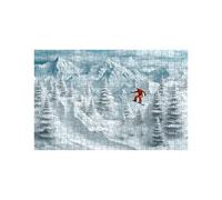 Puzzle 1500 Pezzi, Legno Inverno Puzzle 1500 Pezzi Adulti, Puzzles Classici Sciare per Tutta la Famiglia Insieme, Puzzles per Alleviare lo Stress e Primavera Decorazioni Parete 60 x 90 cm LZPT-04602