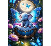 Puzzle 1500 pezzi Luna Farfalla Elefante per Adulti, 87x57cm Puzzle Adulti 1500 pezzi, Giochi Di Puzzle per Tutta La Famiglia, Un Regalo Festivo per Gli Amici in Una Bella Confezione