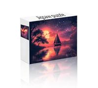 Puzzle 1500 Pezzi Luna, Giochi Educativi Giochi di Puzzle Barca, Decorazione della Casa, Qualità Premium Arti e Mestieri, Colorato Divertimento per la Casa e Adulti Regalo Creativi 10 Anni Maschio J-9