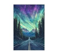Puzzle 1500 Pezzi Natura Puzzle Aurora Adulti Arte Grandi Dimensioni Jigsaw di Legno con una Scatola e Poster, Impossibili Jigsaw Gioco Familiare for Adulti Principiante, Home Decor 87x57cm D-1259