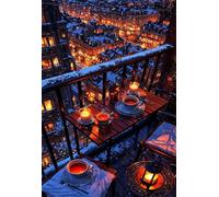 Puzzle 1500 Pezzi Paesaggio Notturno Città, Giochi Educativi, Intrattenimento Creativo, Divertimento, Puzzle per Adulti 1500 Pezzi