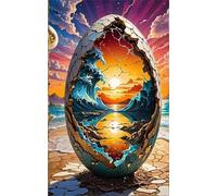 Puzzle 1500 Pezzi Paesaggio Onde All'Alba Puzzle Adulti 87 x 57 cm Giochi Rilassamento e Intelligence 1500 Pezzi Puzzles per Uomini e Donne Regalo Creativo per il Relax