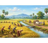 Puzzle 1500 pezzi per Adulti Agricoltore campi di grano, 87x57cm Puzzle Impossibile e Difficili, Puzzles Decorativo per Soggiorno e Camera, Idea Regalo per Amanti dei Puzzle