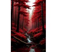 Puzzle 1500 Pezzi per Adulti, Fiume Giungla Rossa, Esercitare la Memoria, Migliorare la Concentrazione Lettere sul Retro, Giocattolo Regalo per Uomini Donne e Anziani 87 x 57 cm