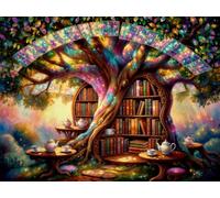 Puzzle 1500 pezzi per Adulti Libreria Magica, 87x57cm Puzzle Impossibile e Difficili, Puzzles Decorativo per Soggiorno e Camera, Idea Regalo per Amanti dei Puzzle