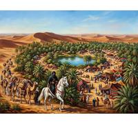 Puzzle 1500 pezzi per Adulti Oasi nel deserto, 87x57cm Puzzle Impossibile e Difficili, Puzzles Decorativo per Soggiorno e Camera, Idea Regalo per Amanti dei Puzzle