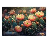 Puzzle 1500 Pezzi per Adulti, Puzzle Cactus in Legno per Adulti, Rompecapo in Legno Impegnativi, Giochi Educativo per Famiglie, Rompecapo con Scatola Regalo per Decorazioni Casa, Regalo Donna, E-42