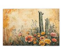 Puzzle 1500 Pezzi per Adulti, Puzzle Cactus in Legno per Adulti, Rompecapo in Legno Impegnativi, Giochi Educativo per Famiglie, Rompecapo con Scatola Regalo per Decorazioni Casa Regalo Donna Uomo, Y-2