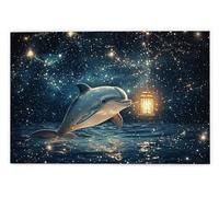 Puzzle 1500 Pezzi per Adulti, Puzzle Delfino in Legno per Adulti, Rompecapo in Legno Impegnativi, Giochi Educativo per Famiglie, Rompecapo con Scatola Regalo per Decorazioni Casa, Regalo Donna, C-4